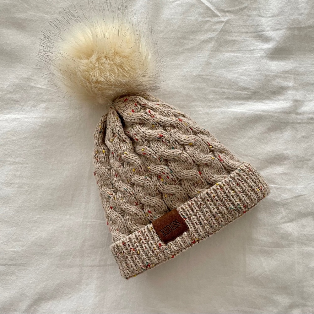Baby / Toddler Fleece Lined Knit Hat with Pom Pom